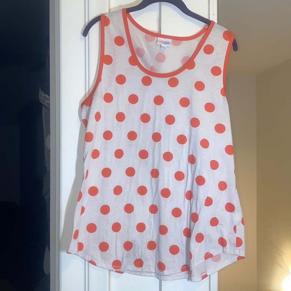 EUC LLR tank top. Size 2XL. White and orange.
